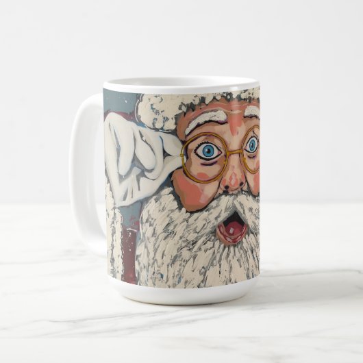 Mug Père Noël Surpris (Devant gauche)