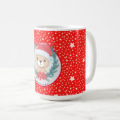 Mug Père Noël Teddy Bear Rouge et Blanc Star Noël (Devant droit)