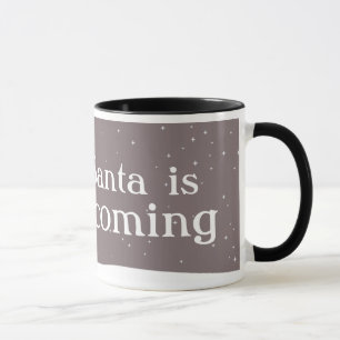 Mug Père Noël, un renne rouge amusant, est en train d'