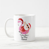 Mug Père Noël Vacances de Noël Plage Amusant (Gauche)