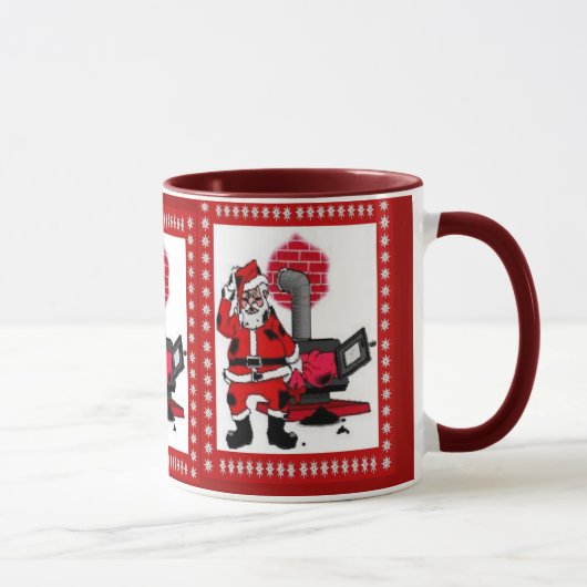 Mug Père Noël vintage et brûleur de houille (Droite)