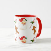 Mug Père Noël vintage Noël Fêtes (Devant droit)