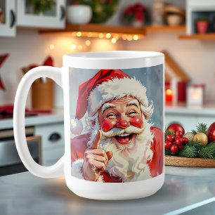 Mug Père Noël vintage personnalisé Noël