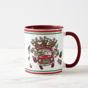 Mug Père Noël Woody et son dessin de Noël Reindeer