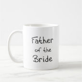 Mug Père noir des textes de jeune mariée (Gauche)