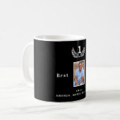 Mug Père noir nom blanc photo (Devant gauche)