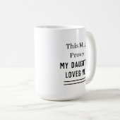 Mug Père Papa aime la fille mémorable Dire Keepsaké (Devant droit)