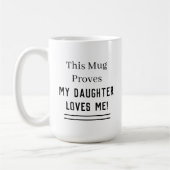 Mug Père Papa aime la fille mémorable Dire Keepsaké (Gauche)