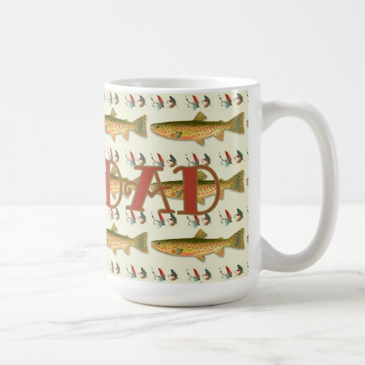 Mug Père pêcheur motif truite (Droite)