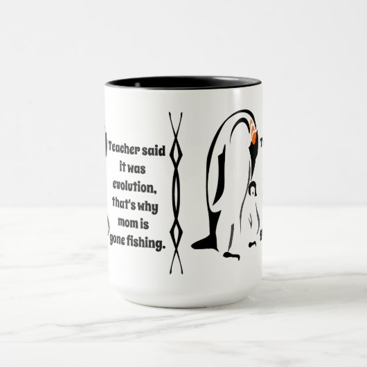 Mug Père Penguin Empereur debout avec son fils (Centre)