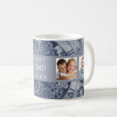 Mug Père photo collage bleu steampunk (Devant droit)