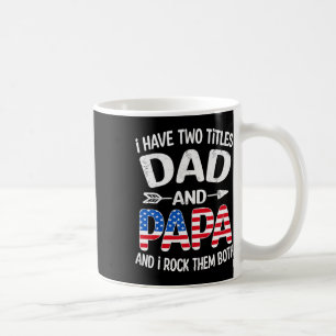Mug Père &# ; s Jour Papa Et Papa Flag américain Flag