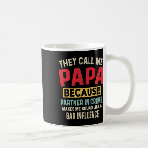Mug Père &# ; s Jour Papa Partenaire Dans Crime Drôle
