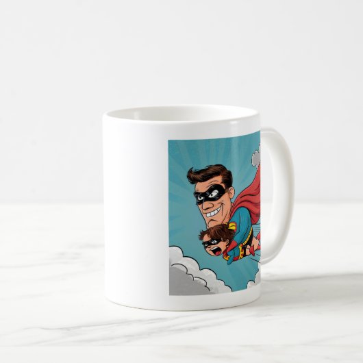 Mug Père superhero (Devant droit)