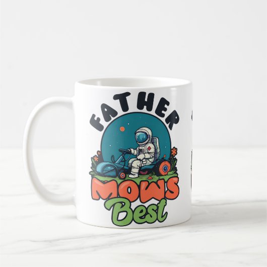 Mug Père Tond Le Meilleur Atronaut Conception Paysagis (Gauche)
