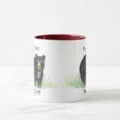 Mug Pères cadeaux Ajouter Nom Papa Ours Noir Ours (Centre)
