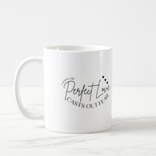 Mug Perfect Love Casting out Fear, Text Mug, Christian (Gauche)