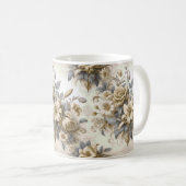 Mug Perfection florale Jaune antique (Devant droit)