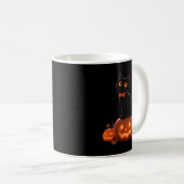 Mug Performance de chat noir de citrouille d'Halloween (Devant droit)
