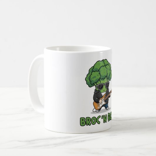Mug Performance de la guitare joueuse de Broccoli (Devant gauche)