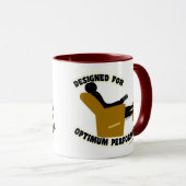 Mug Performance Optimale Slogan Lazy Cheeky (Devant droit)