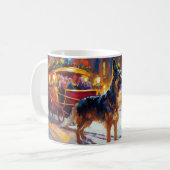 Mug Période de fêtes de Noël du Berger Allemand (Devant gauche)