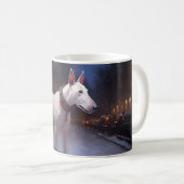 Mug Période de fêtes de Noël du Bull Terrier (Devant droit)