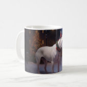 Mug Période de fêtes de Noël du Bull Terrier (Devant gauche)