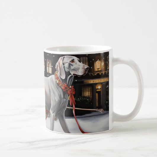 Mug Période de fêtes de Noël du Weimaraner (Droite)