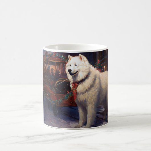Mug Période de fêtes de Noël Samoyède (Centre)