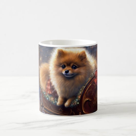 Mug Période festive de Noël du Poméranien brossée (Centre)