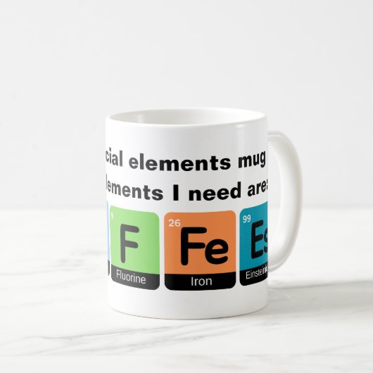 Mug Periodic Table Scientists Coffee lover (Devant droit)