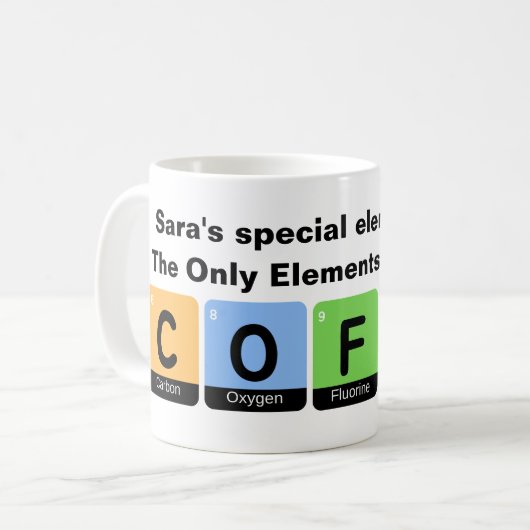 Mug Periodic Table Scientists Coffee lover (Devant gauche)