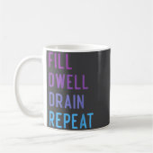 Mug Peritoneal Dialysis Fill Dwell Drain Repeat Funny (Gauche)