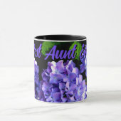 Mug Périwinkel hydrangeas violet fleurs bleu pour Tant (Centre)