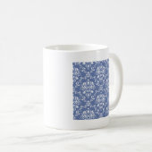 Mug Périwinkle bleu et blanc Damas (Devant droit)