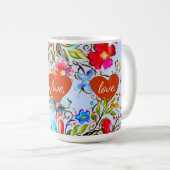 Mug Périwinkle d'amour fleur sauvage (Devant droit)