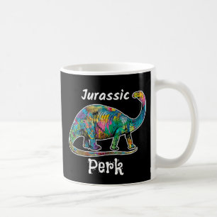 Mug Perk Jurassique Dinosaure Noir Coloré