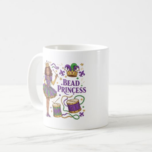 Mug Perle Princess - Mardi Gras (Devant gauche)