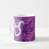 Mug Perle rose Comme Taurus Zodiac Connexion Camo numé (Devant gauche)