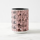 Mug Perles à cordes Chic Rose Blush Personnalisées (Centre)