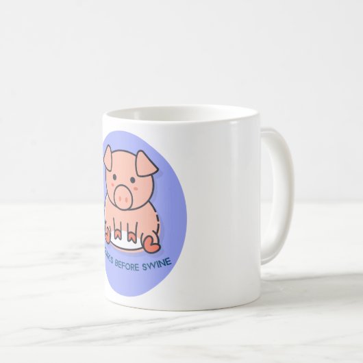 Mug Perles avant le porc (Devant droit)