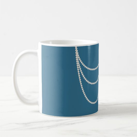 Mug Perles Bleues Bleues (Gauche)