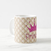 Mug Perles Charming Chic, Tiara, Princesse, Glitterie (Devant gauche)
