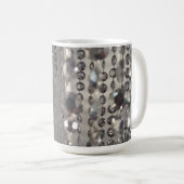 Mug Perles d'argent glam Glittery personnalisées (Devant droit)