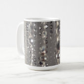 Mug Perles d'argent glam Glittery personnalisées (Devant gauche)