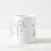 Mug Perles de Neige Fleur de Naissance de Janvier Céra (Devant gauche)