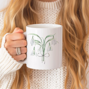 Mug Perles de Neige Fleur de Naissance de Janvier Céra