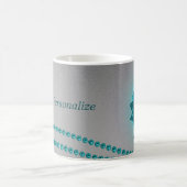 Mug Perles de Rose bleu romantique Personnaliser (Centre)