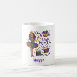 Mug Perles de texte personnalisées Princesse - Mardi G